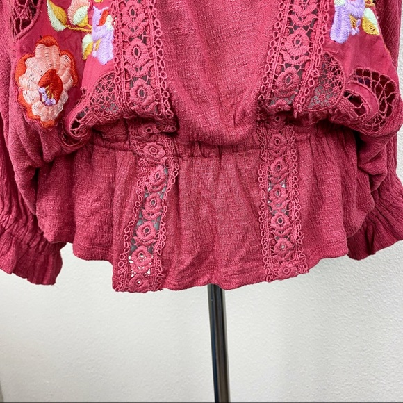✖️SOLD✖️•FREE PEOPLE• Serafina Embroidered Blouse - Picture 6 of 14